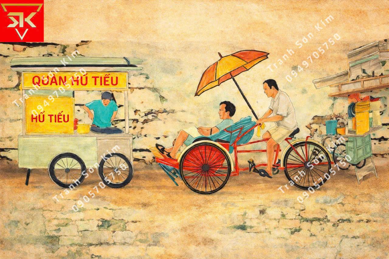 Tranh Dán Tường Phong Cảnh Quê Hương Việt Nam Đẹp Tại Sơn Kim