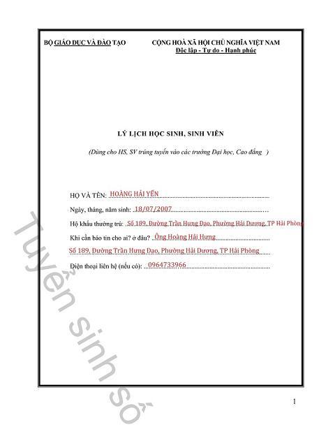 Nhập học 2025: Hướng dẫn viết lý lịch sinh viên theo mẫu của Bộ GD&ĐT