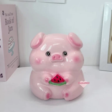 Heo đất Dưa Hấu cute 16x16x15mm – Đựng tiền, trang trí, quà tặng ý nghĩa – Giá 44,999
