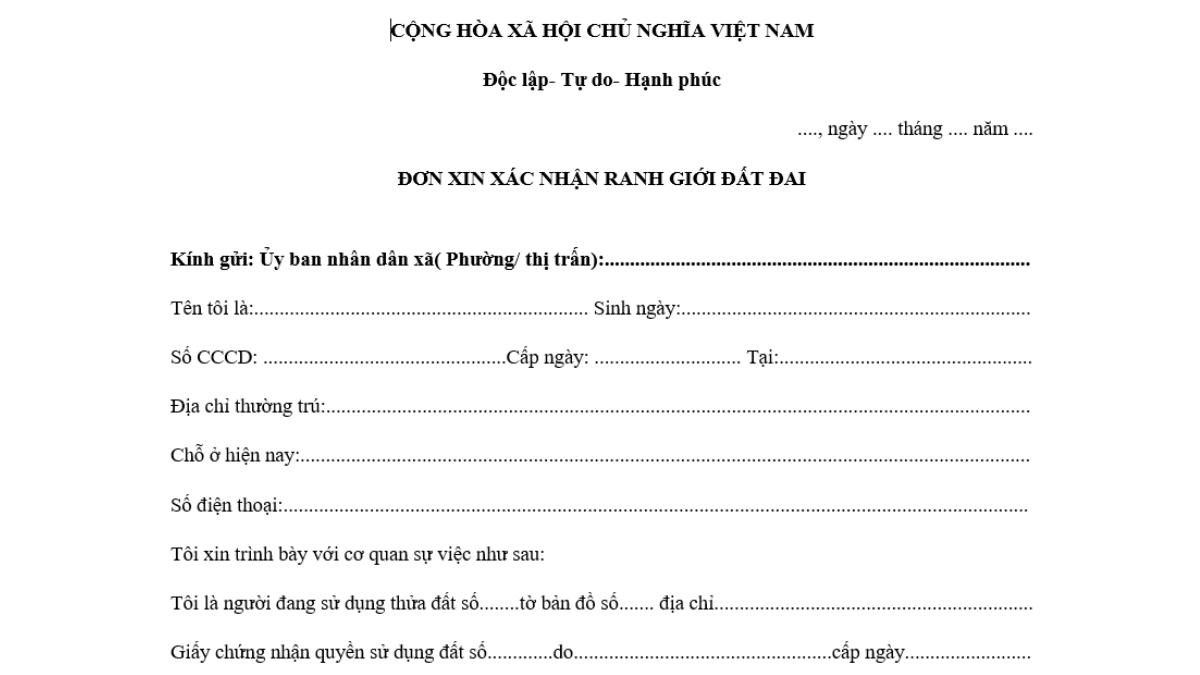 Đơn đề nghị đo lại ranh giới đất: Giải đáp chi tiết từ A đến Z